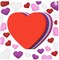 16 pieces of Valentine's Foam Heart Foam Craft Hearts and 300 Glitter Heart Stickers Self-Adhesive Foam Stickers for Valentine's Day Wedding DIY Craft Supplies, 4 colours
